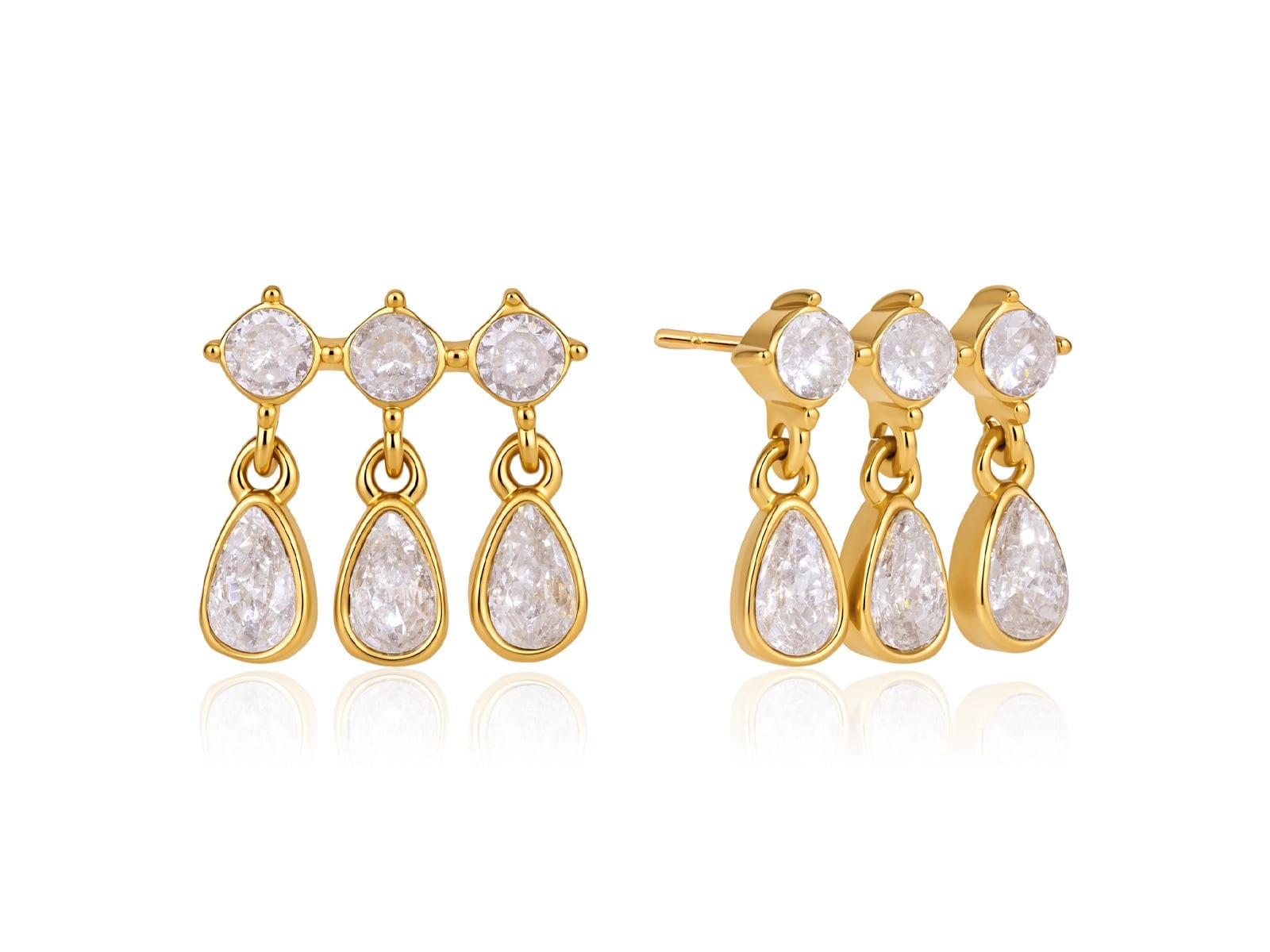 Pearl Drop Stud Earrings