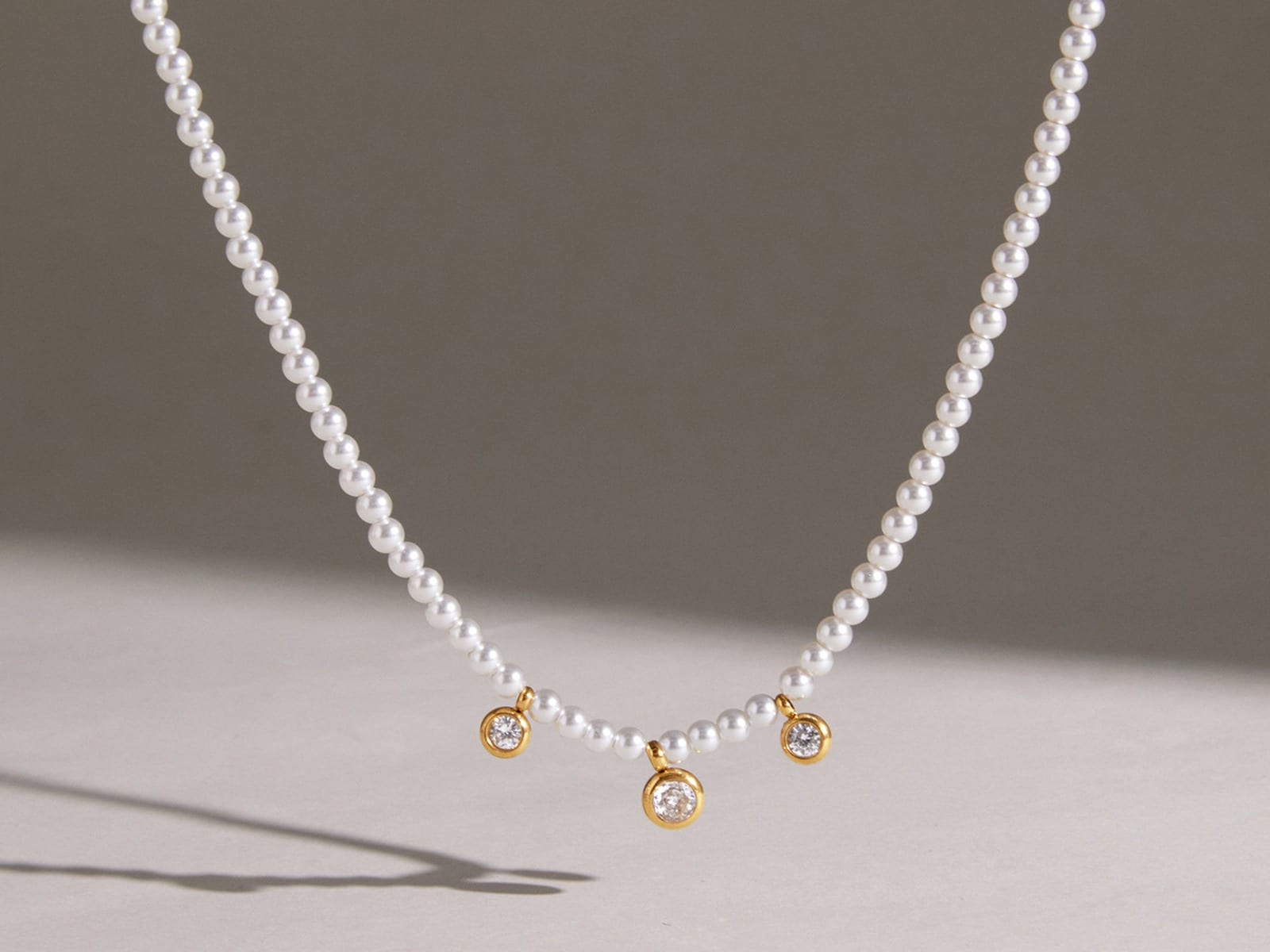 Bead Station Necklace — detail