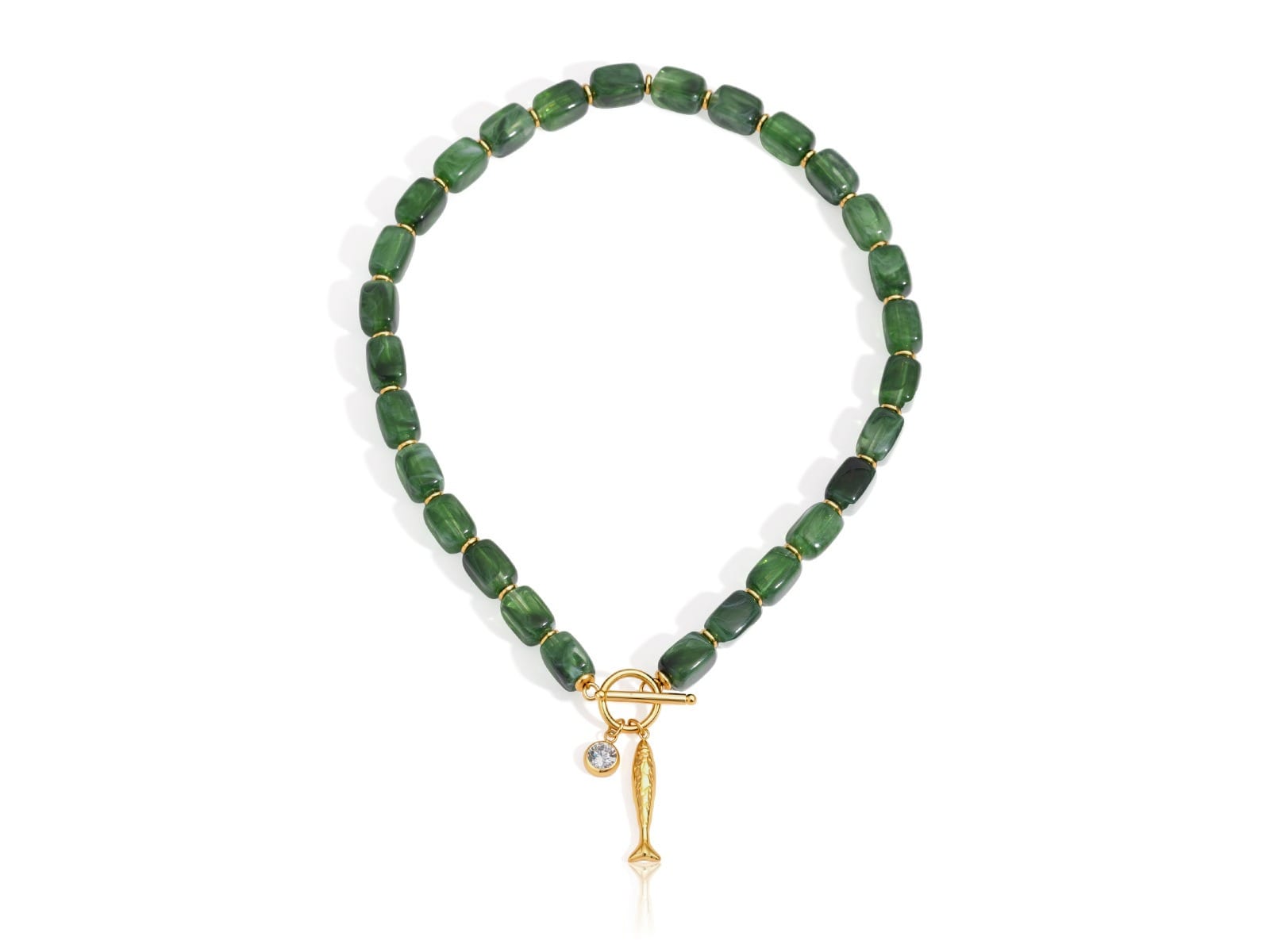 Resin Bead OT-Clasp Necklace