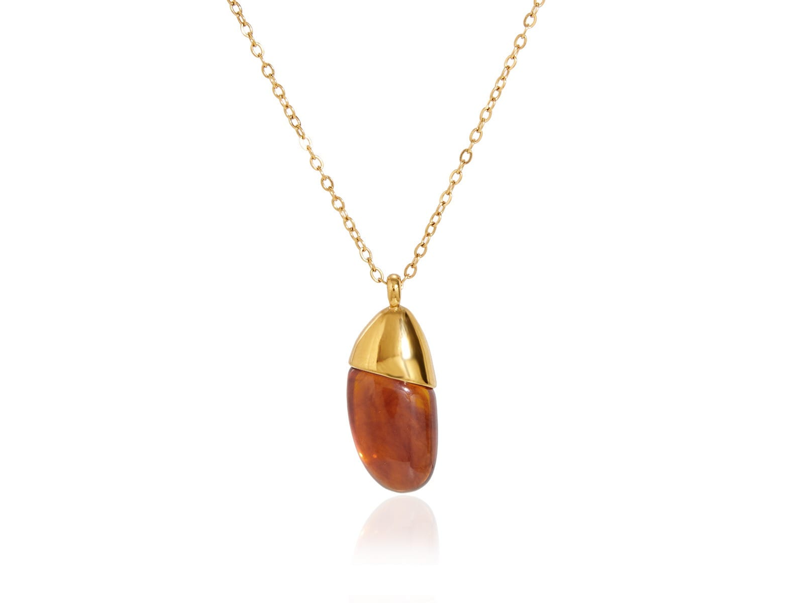 Resin Drop Pendant Necklace