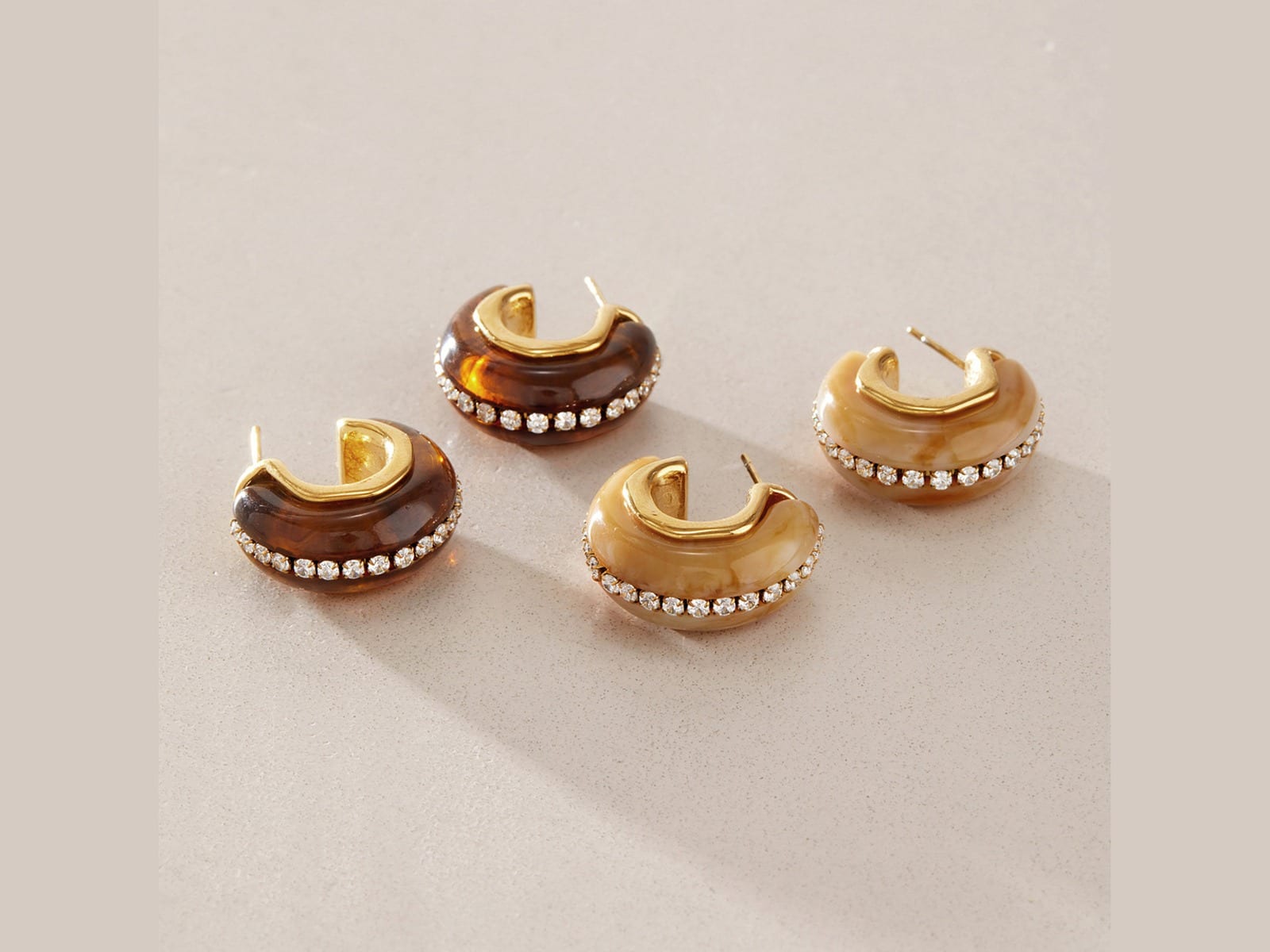 Resin Hoop Earrings — detail