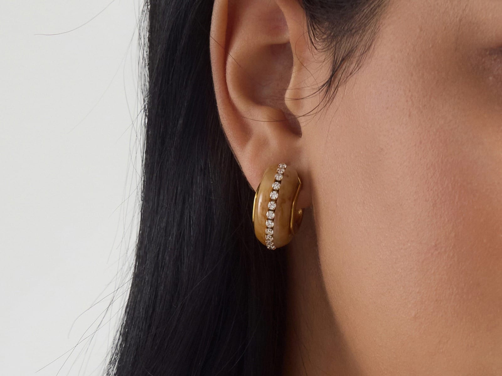 Resin Hoop Earrings — detail