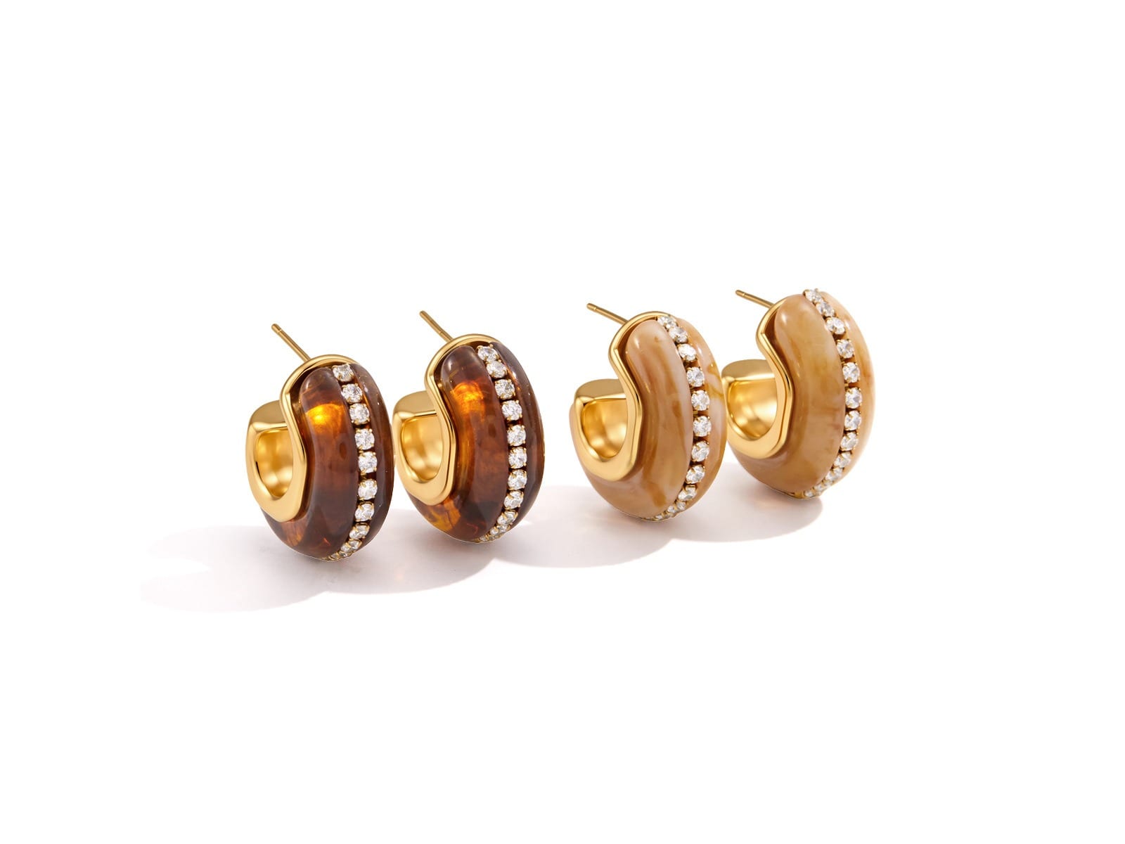 Resin Hoop Earrings