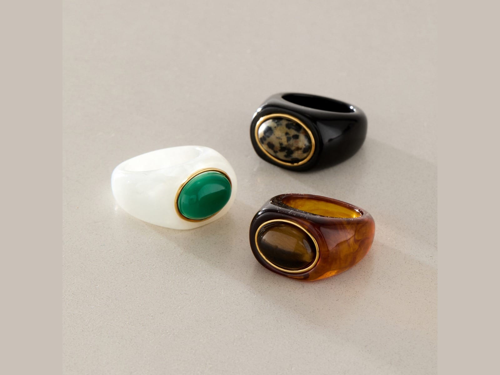 Resin Ring Set — detail