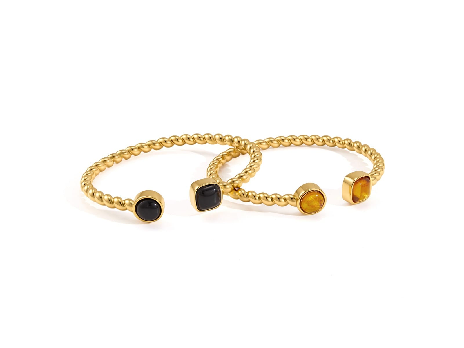 Resin Stone Twist Bangle
