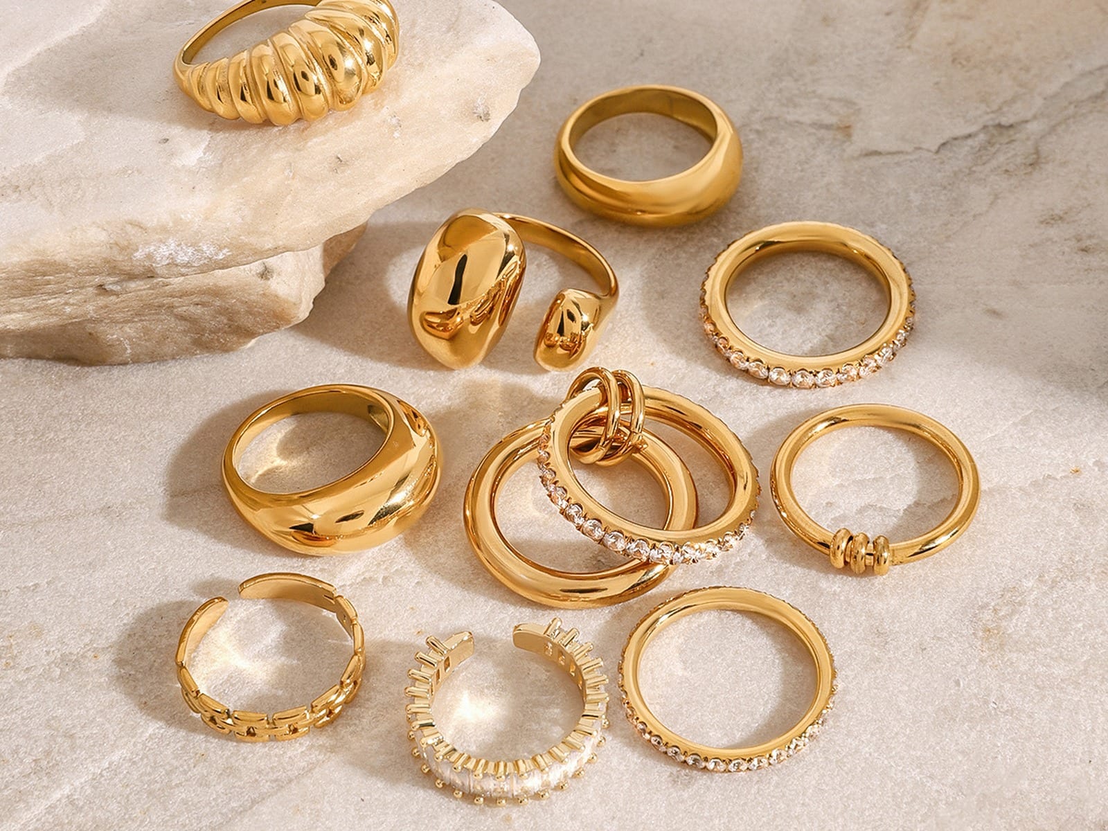 Sculpted Dome Ring Range — detail