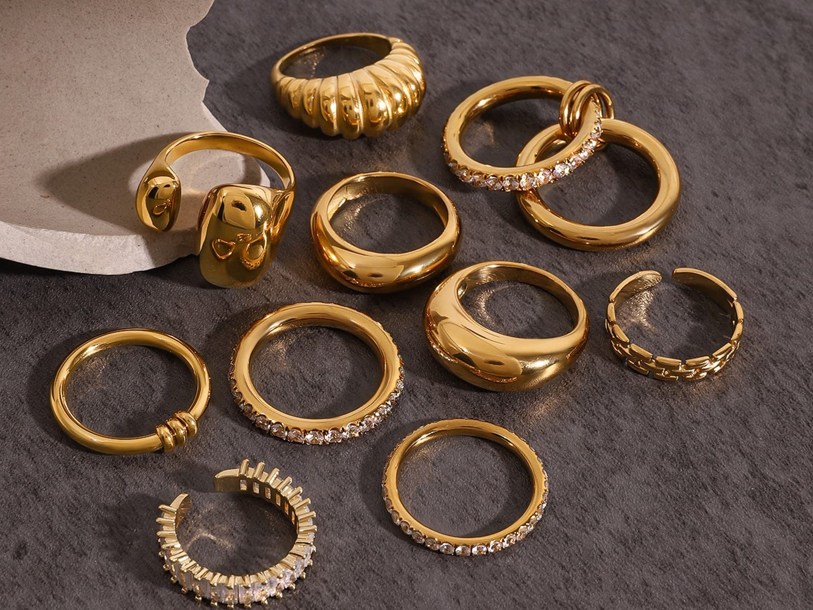 Sculpted Dome Ring Range — detail