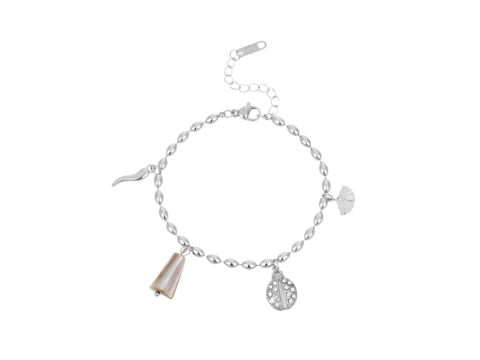 Shell Charm Story Bracelet