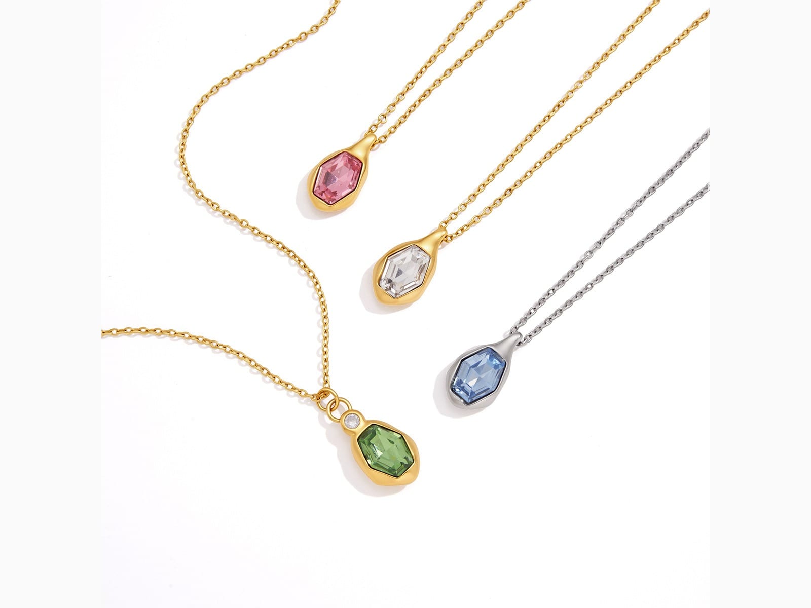 Single Stone Drop Necklaces