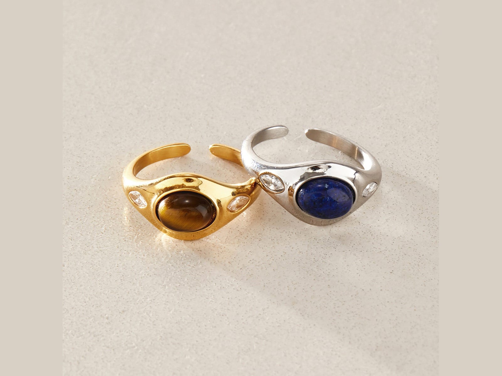 Single Stone Open Ring — detail
