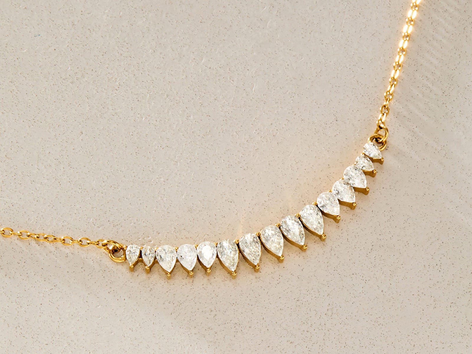 Smile CZ Necklace — detail