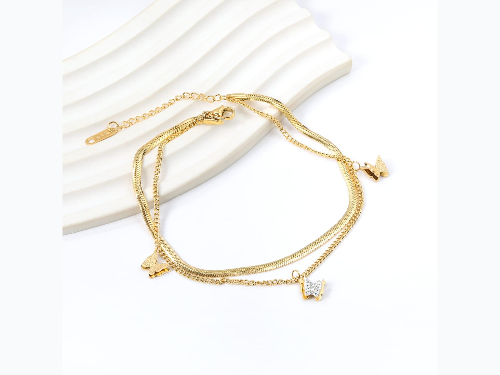 Star & Moon Anklet — detail