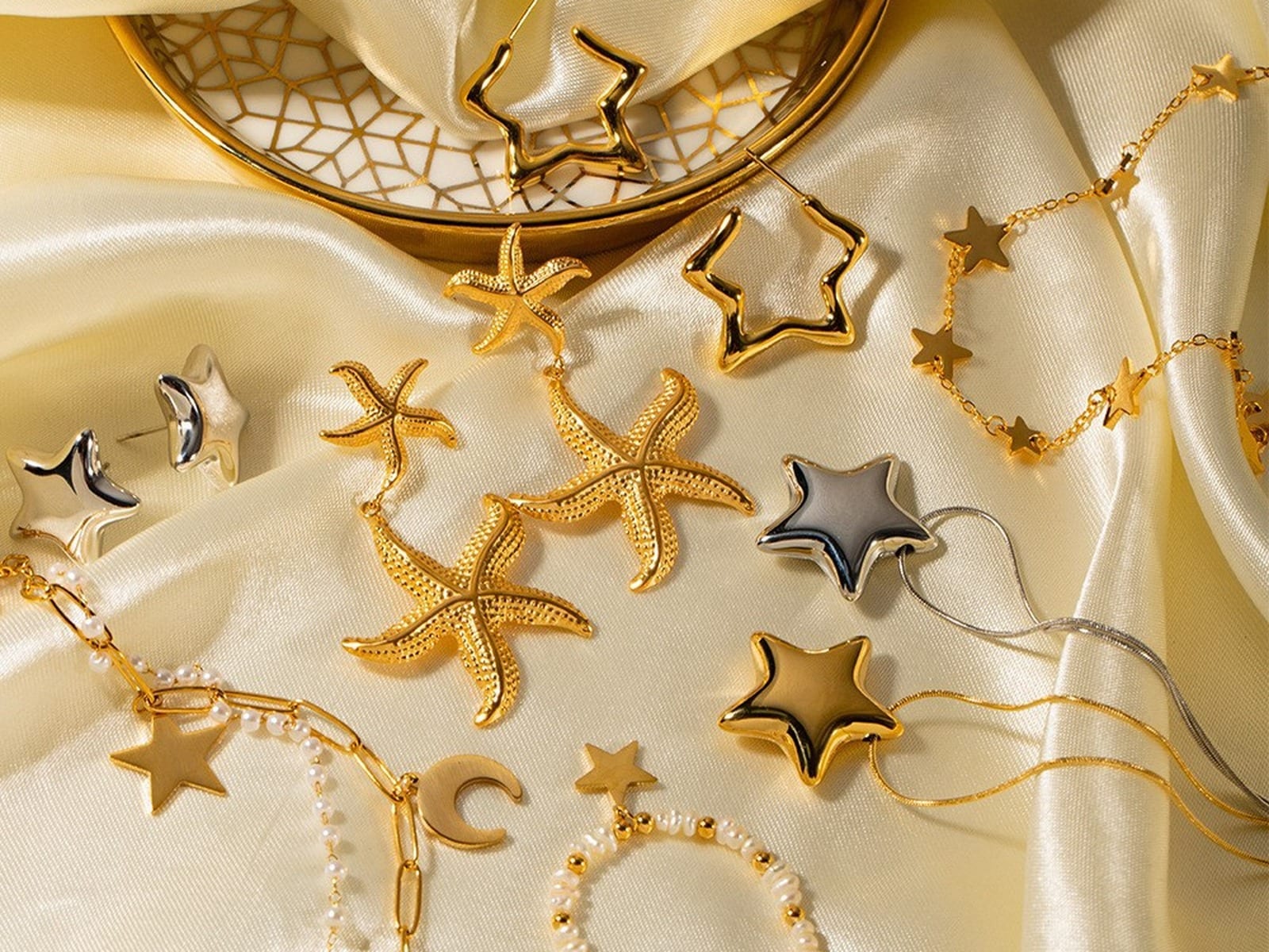 Starfish & Star Charm Necklaces