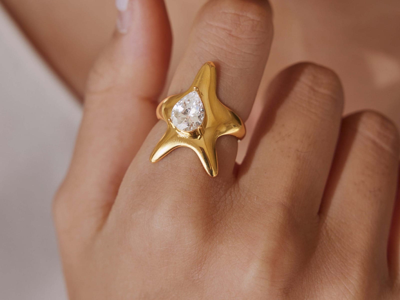Starfish Open Ring — detail