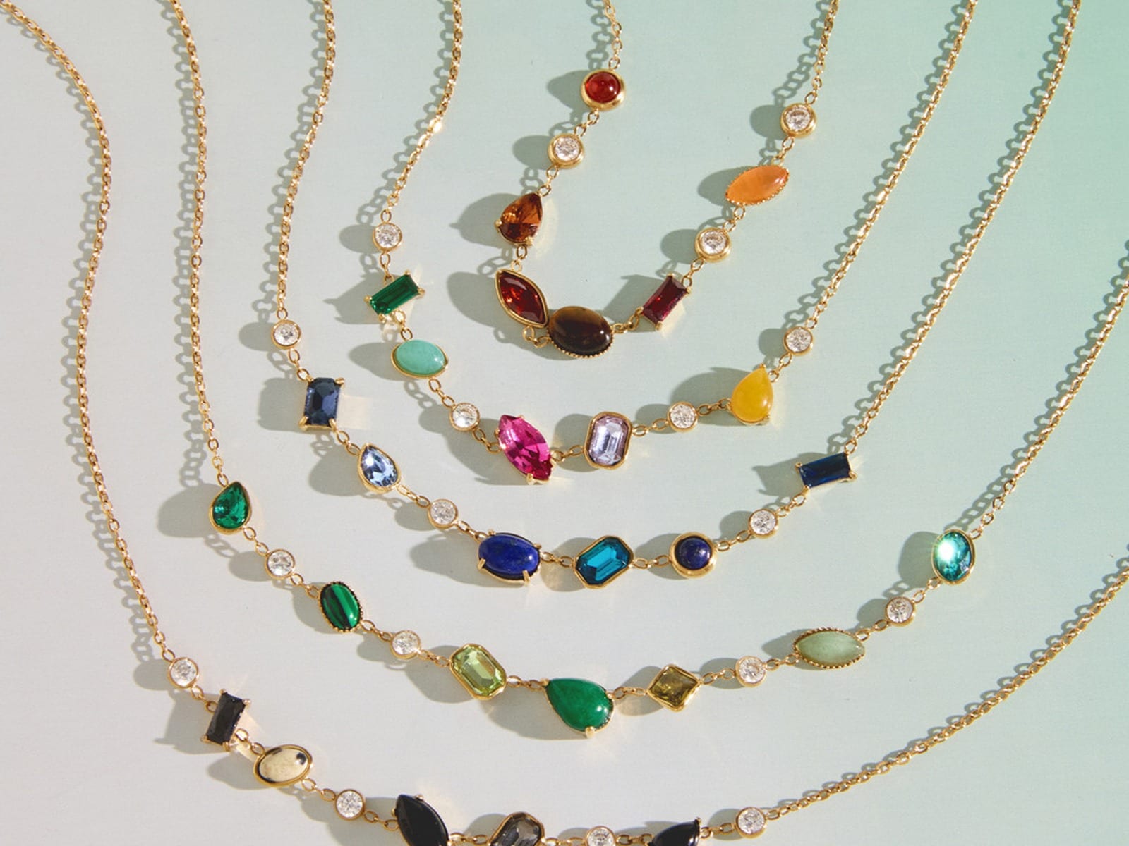 Stone Bead Chain Set — detail
