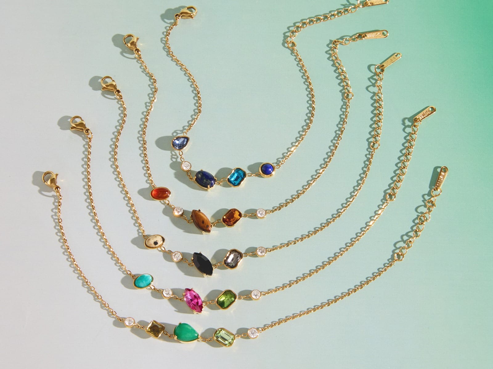 Stone Bead Chain Set — detail
