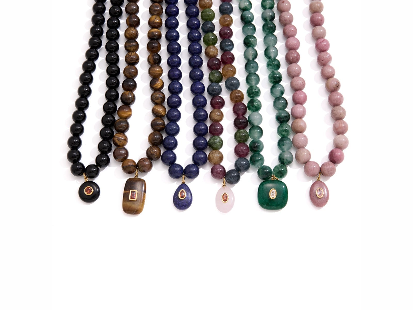 Stone Bead Pendant Necklace