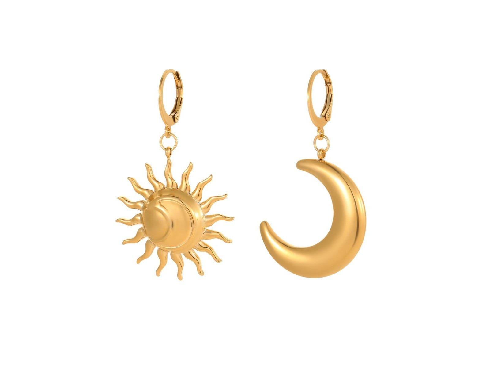 Sun and Moon PVD Earrings