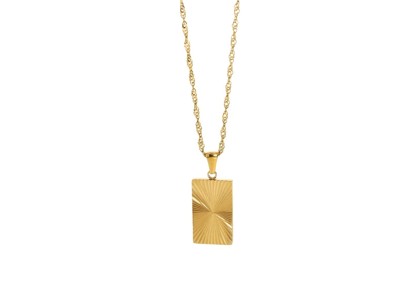 Sunburst Bar Pendant Necklace