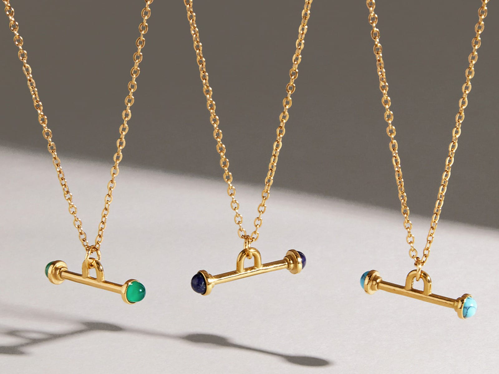 T-Bar Stone Necklace — detail