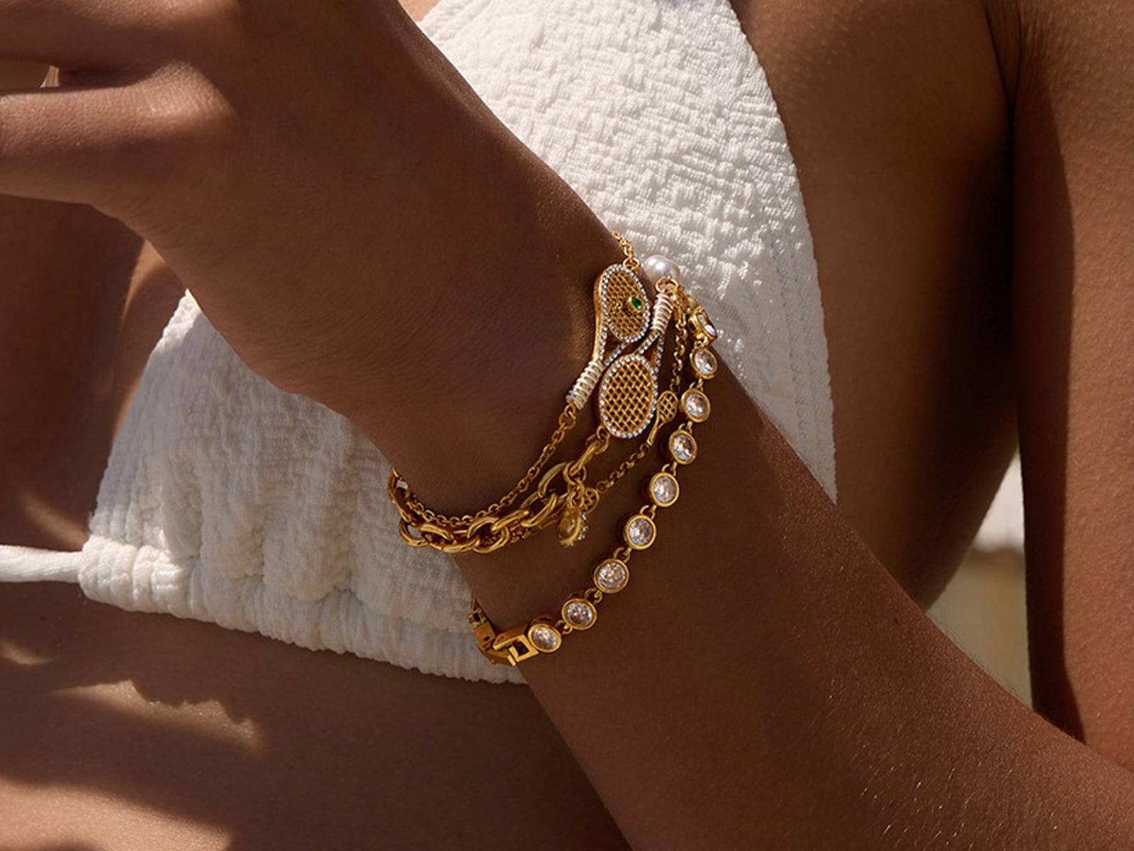 Tennis Racket Bracelet — detail