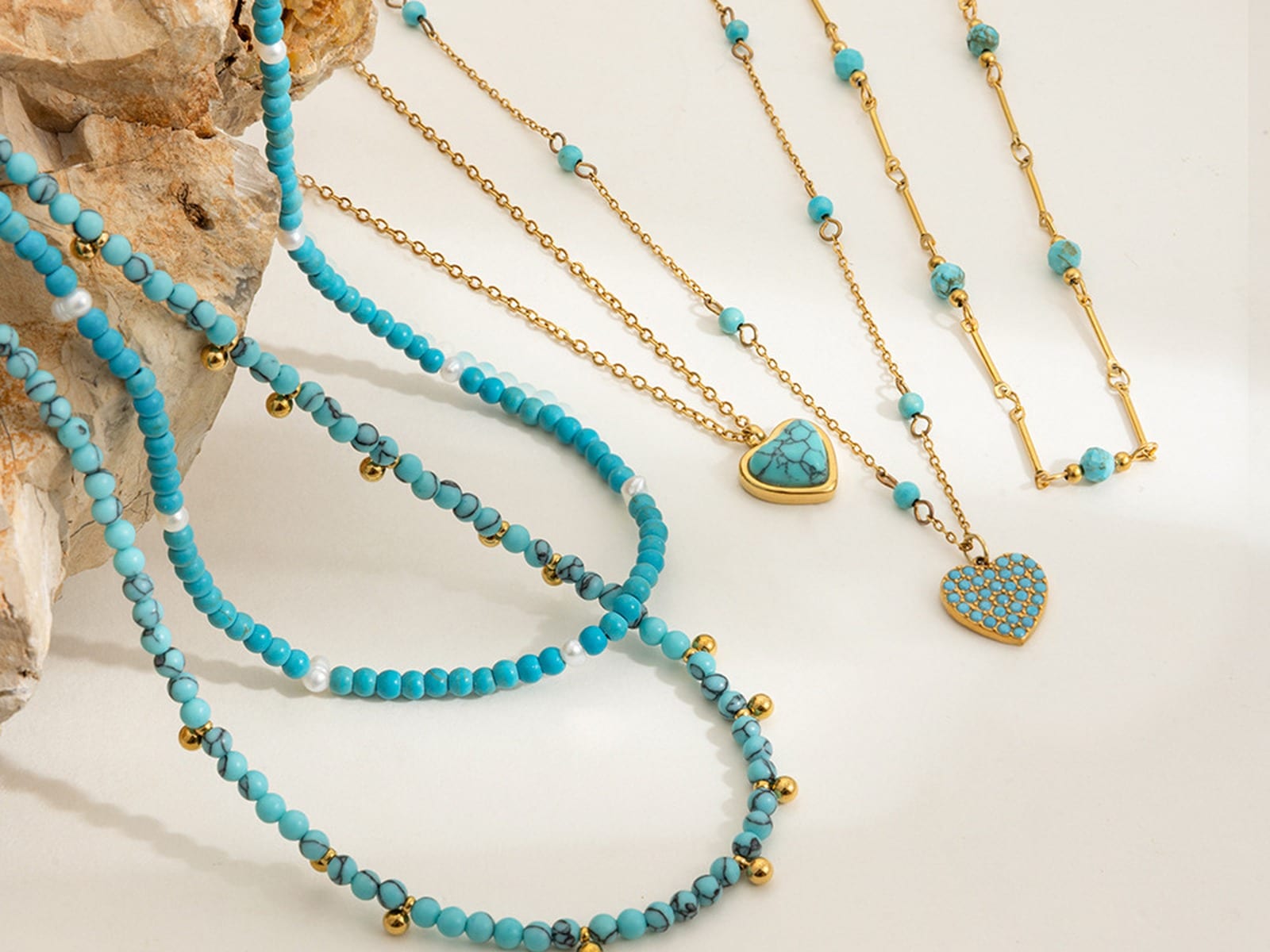 Turquoise Bead Necklace Range — detail