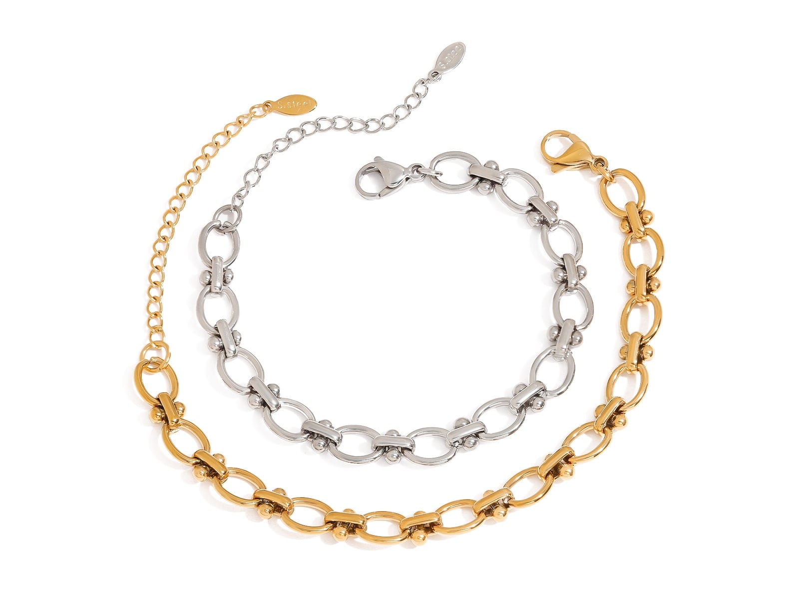 Two-Tone O-Link Bracelets