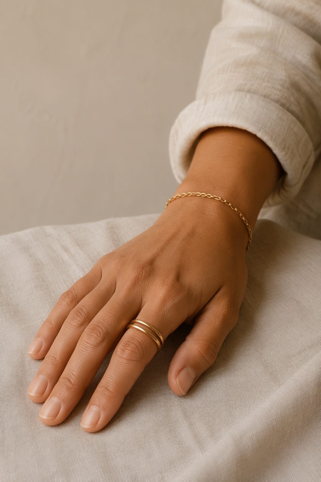 Stacked bands on a model